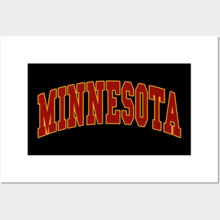 Minnesota - college university font letters text word basketball baseball softball volleyball hockey football love fan player christmas birthday gift for men women kids mothers fathers day dad mom vintage retro Posters and Art